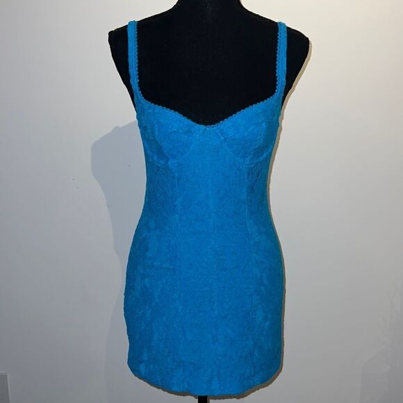 Urban Outfitters Blue Lace Mini Dress - Picture 3 of 7